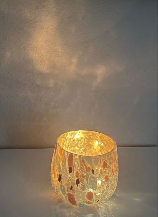 Colmore Windlicht Glas Vase Deko Art Silber Multi Color